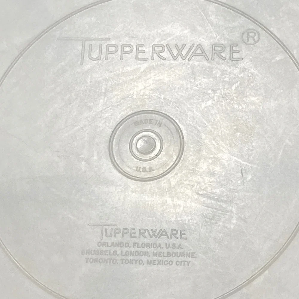 VTG TUPPERWARE Party Susan Divided Relish Tray w/Lid‎ White 6 Compartment 224-5